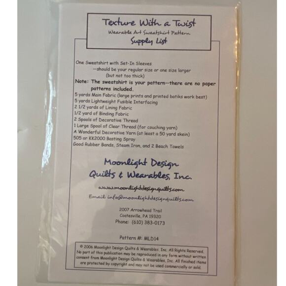 Moonlight Design MLD14 Pattern Texture With A Twist Folkart Unique Patchwork - Picture 4 of 5